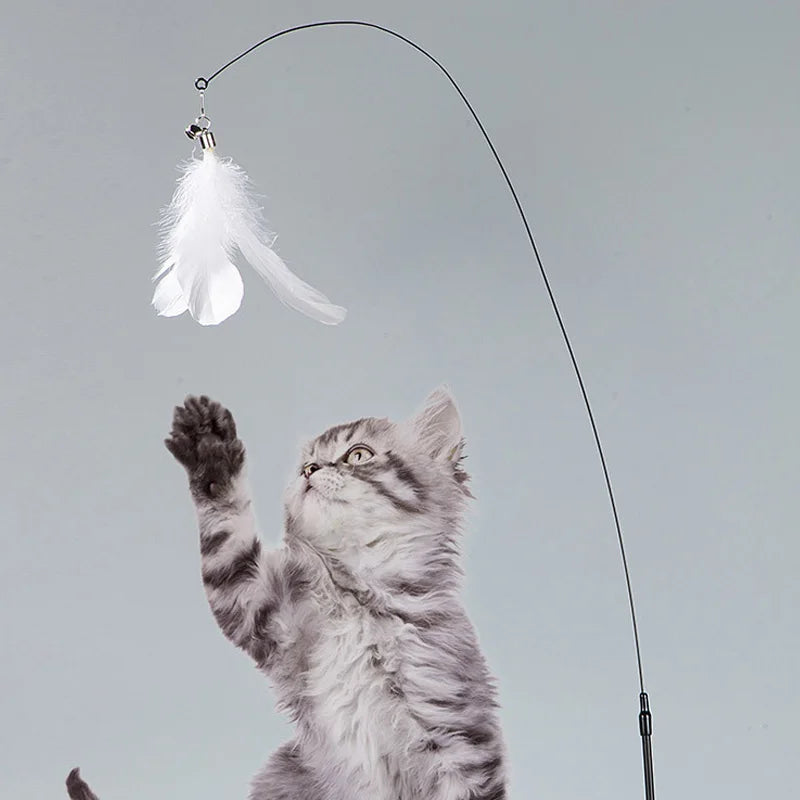 interactive Feather Wand Cat Toy