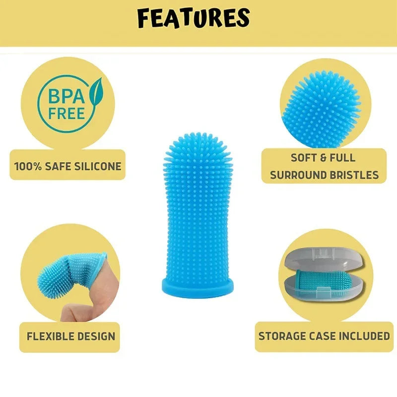 Dog Super Soft  pet Finger Toothbrush