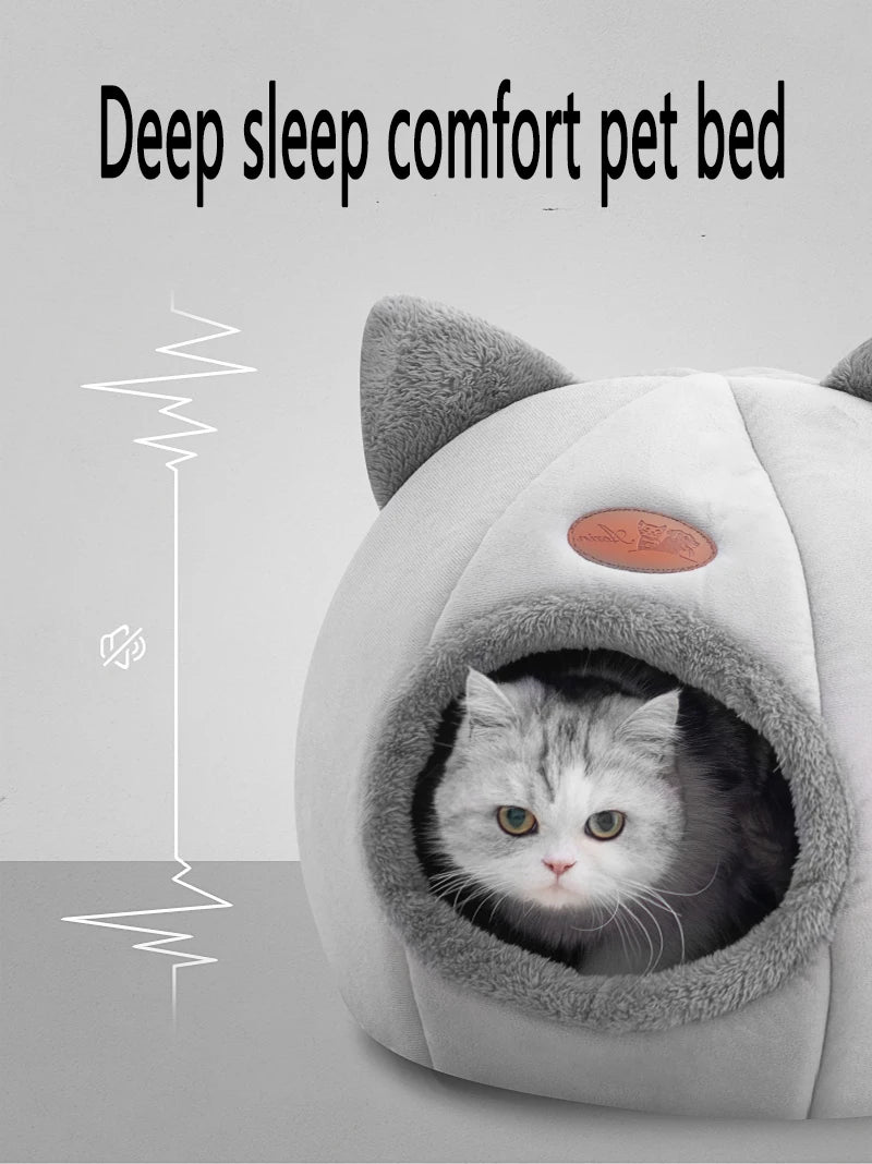 Comfortable Warm cat cave, Cozy Cat Head Cave