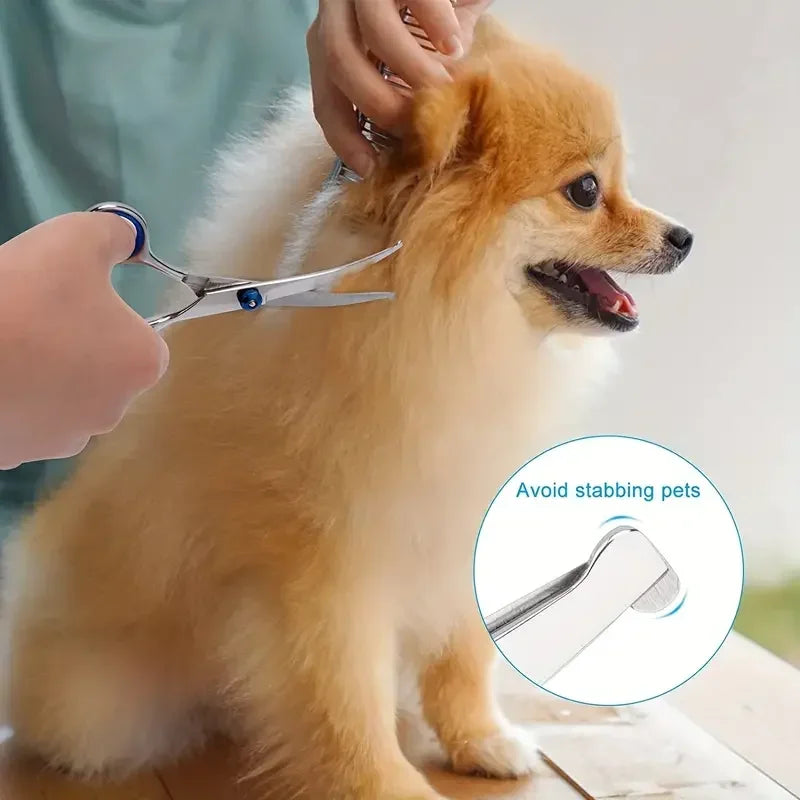 Ambidextrous Pet Grooming Safety Scissors