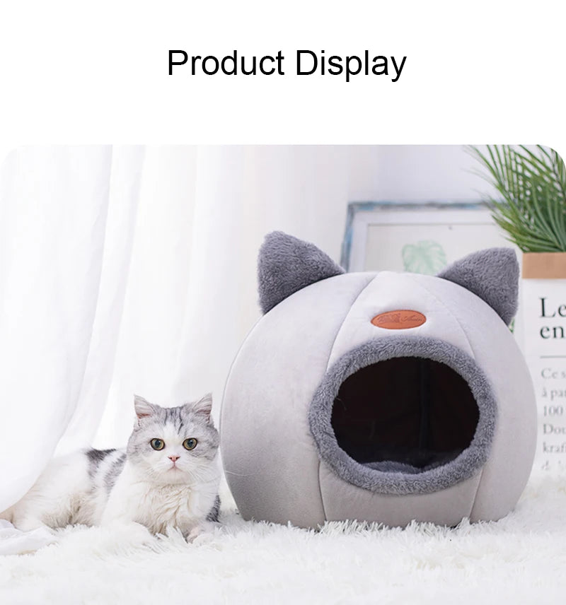 Comfortable Warm cat cave, Cozy Cat Head Cave