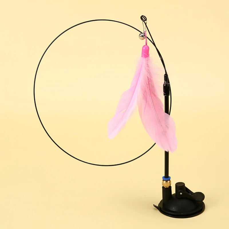 interactive Feather Wand Cat Toy