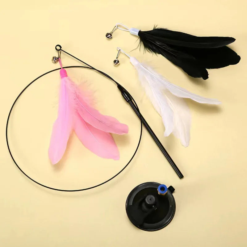 interactive Feather Wand Cat Toy