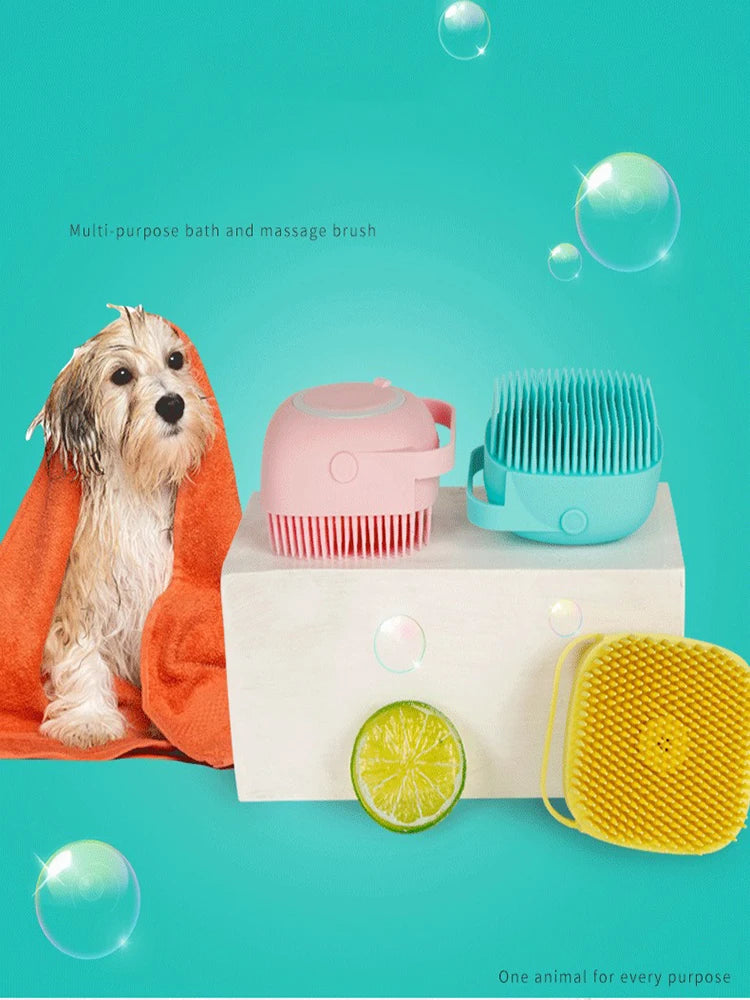Silicone Bath Brush, Silicone Pet Bath Brush