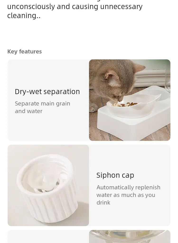 Dual-purpose Ergonomic Pet Food Bowl