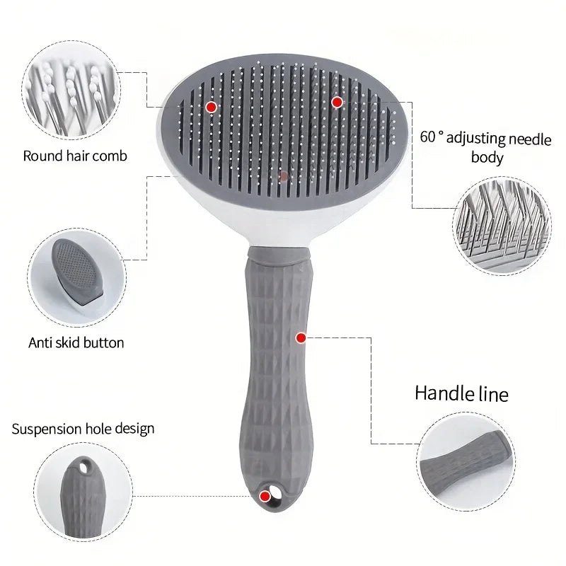 One-Click Pet Hair Removal Comb, One-Click Pet Hair Comb