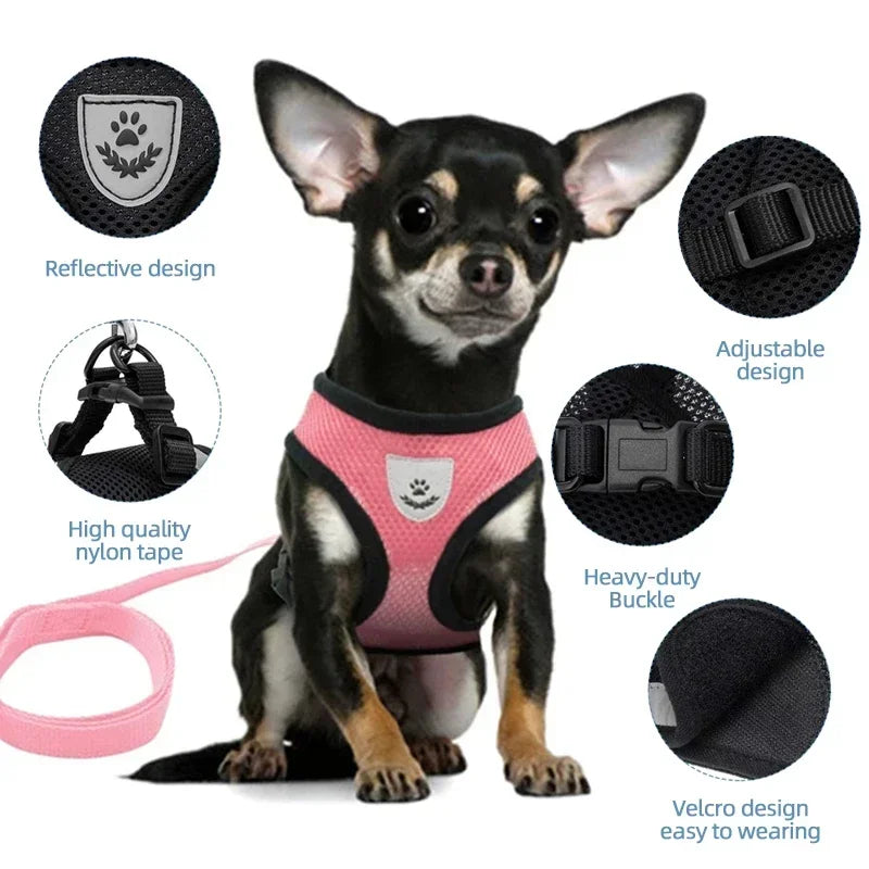Cat Harness Vest, Adjustable Pet Harness Vest