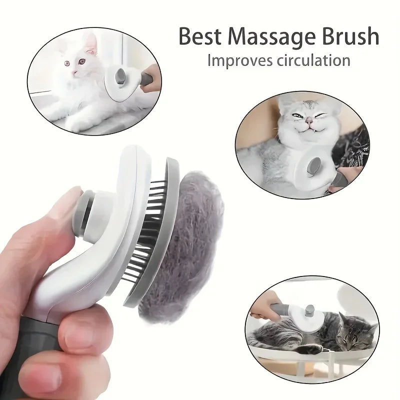One-Click Pet Hair Removal Comb, One-Click Pet Hair Comb