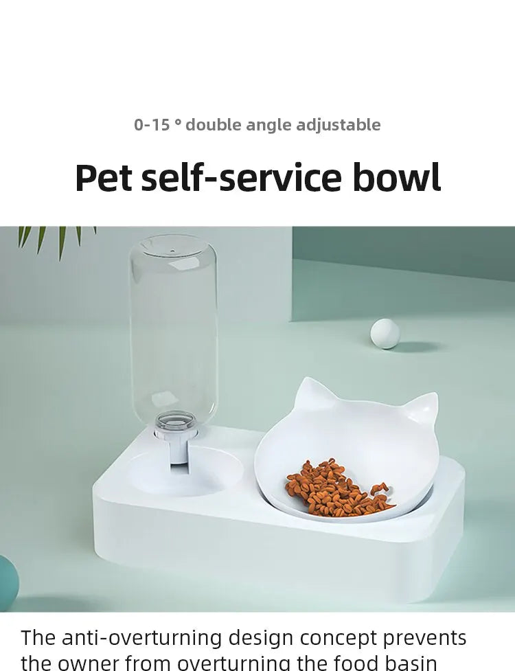 Dual-purpose Ergonomic Pet Food Bowl