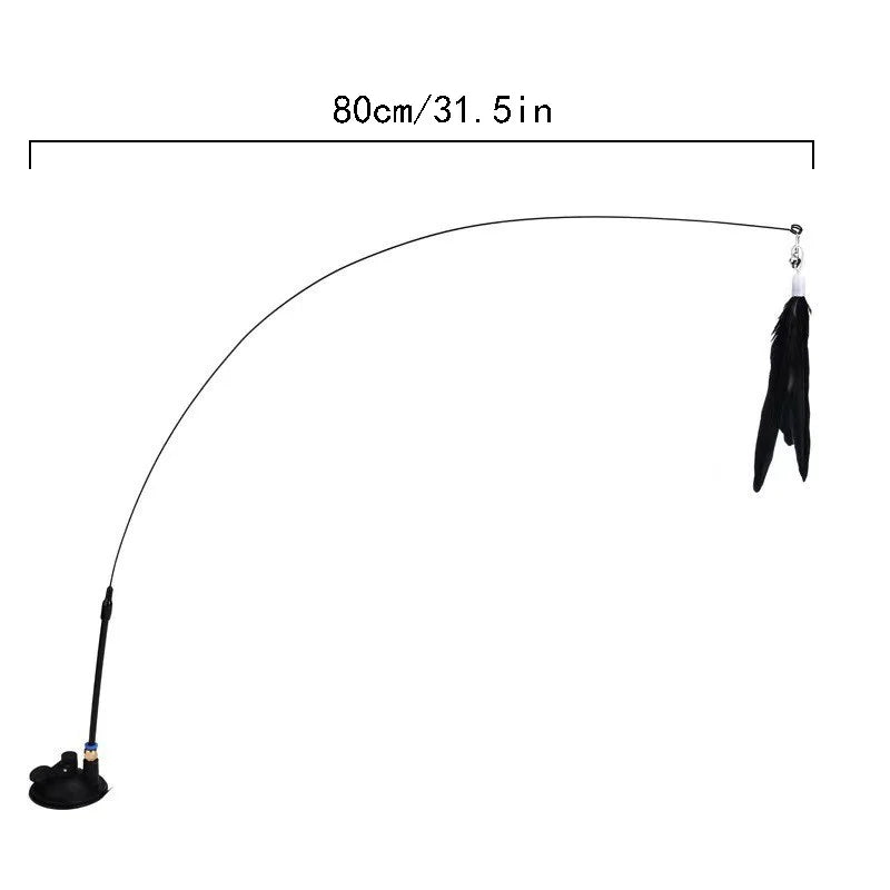interactive Feather Wand Cat Toy
