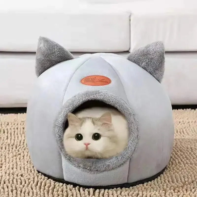 Comfortable Warm cat cave, Cozy Cat Head Cave