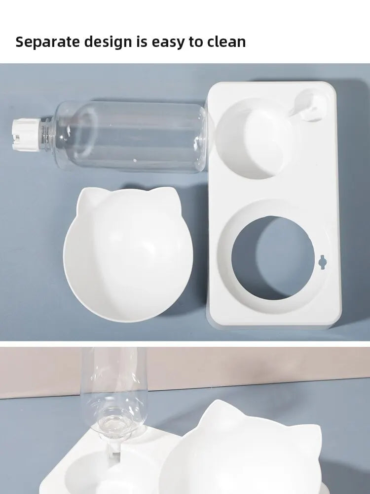 Dual-purpose Ergonomic Pet Food Bowl