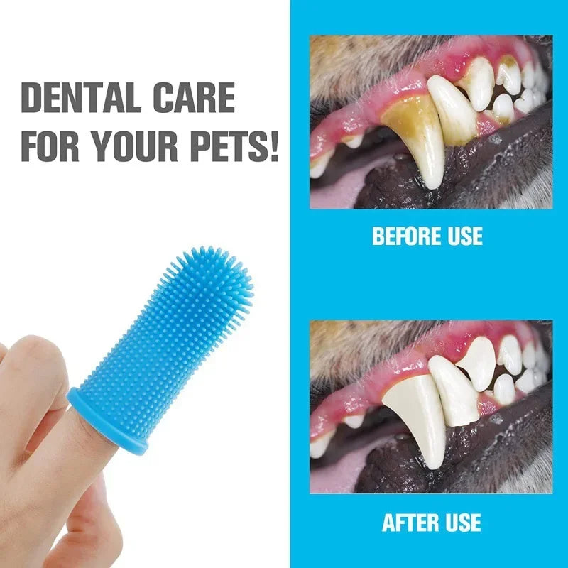 Dog Super Soft  pet Finger Toothbrush